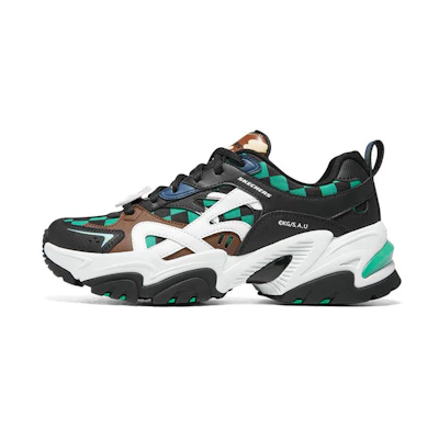 (W) Skechers Stamina V2 'Black Green'