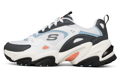 (Women) Skechers Stamina V2 Low Running Shoes White/Black