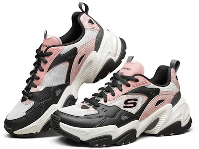 (W) スケッチャーズ スタミナV2 ローカット ピンク/黒 896004-BKWP Lookbook (W) スケッチャーズ スタミナV2 ローカット ピンク/黒 896004-BKWP