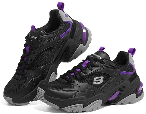 (W) Skechers Stamina V2 'Hitam Ungu' 149916-BKPR Lookbook (W) Skechers Stamina V2 'Hitam Ungu' 149916-BKPR