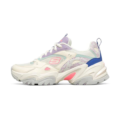 (W) Skechers Stamina V2 Low-Top Running Shoes White/Purple
