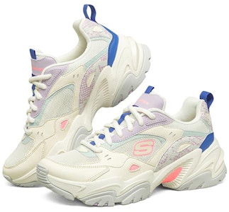 (W) スケッチャーズ スタミナV2 白/紫 ランニングシューズ 896004-NTMT Lookbook (W) スケッチャーズ スタミナV2 白/紫 ランニングシューズ 896004-NTMT