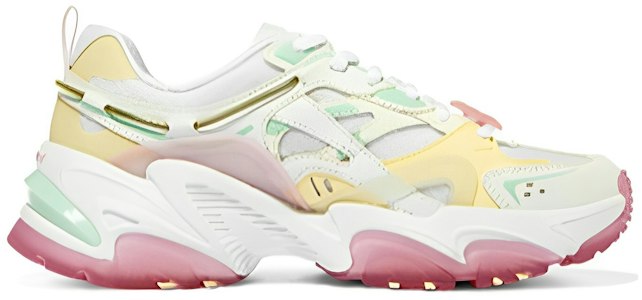 Lookbook Skechers 持久力 V2 桃花鞋 低筒 老爹鞋 女款 白多彩色