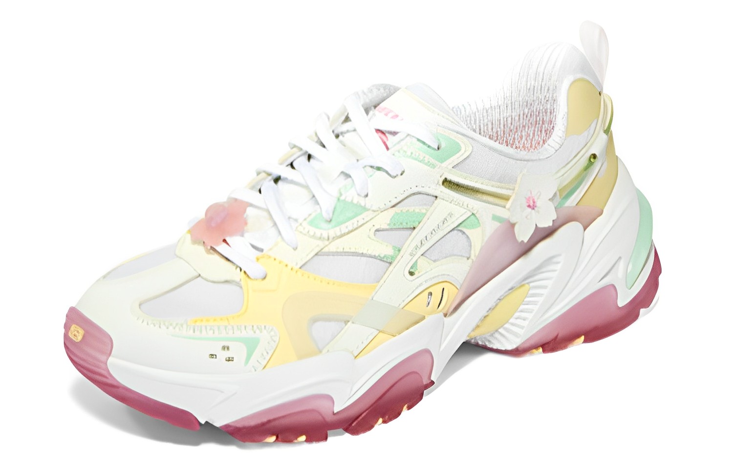 Shop Skechers 持久力 V2 桃花鞋 低筒 老爹鞋 女款 白多彩色