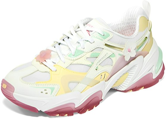 Skechers 持久力 V2 桃花鞋 低筒 老爹鞋 女款 白多彩色 Shop Skechers 持久力 V2 桃花鞋 低筒 老爹鞋 女款 白多彩色