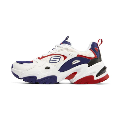 (W) Skechers Stamina V2 'White Navy Blue Red'