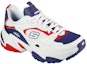 Lookbook (W) Skechers Stamina V2 'Putih Biru Navy Merah' 149513-WNVR