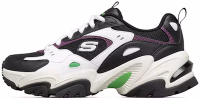 (Women) Skechers Stamina V2 Low Running Shoes Black/White/Green 149510-BKWL (Women) Skechers Stamina V2 Low Running Shoes Black/White/Green 149510-BKWL