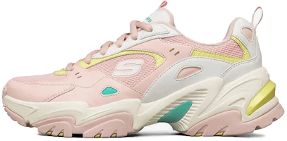 (Women) Skechers Stamina V2 Low Top Running Shoes Pink 149510-PKMT (Women) Skechers Stamina V2 Low Top Running Shoes Pink 149510-PKMT