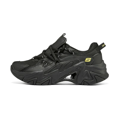 (W) Skechers Dlites Stamina 'Black Yellow'