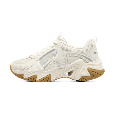 (W) Skechers Stamina V3 Shoes 'White Tan'
