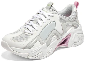 Lookbook Skechers Stamina V3 机甲鞋三代 防滑耐磨减震 低筒 爸爸鞋 女款 白粉色
