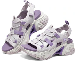Lookbook Skechers Stamina V3 防滑耐磨 運動涼鞋 女款 白紫