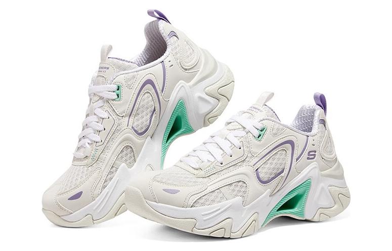 Lookbook (W) Skechers Stamina V3 'Putih Ungu Hijau' 896181-WMLT