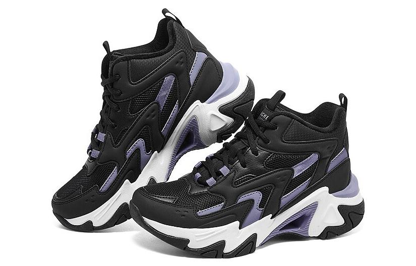 Lookbook Skechers 體力V6 機甲鞋三代 時尚耐磨運動鞋 女款 黑紫