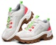 Lookbook (W) Skechers Street Blox Low-Top Kelabu/Pink/Hijau 155256-OWGN