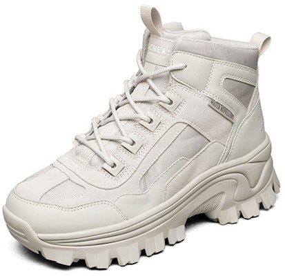 (W) 스케쳐스 스트릿 블록스 하이 '밀크 화이트' (Skechers seuriteu beullogeuseu hai 'milkeu hwaiteu') 155260-OFWT Lookbook (W) 스케쳐스 스트릿 블록스 하이 '밀크 화이트' (Skechers seuriteu beullogeuseu hai 'milkeu hwaiteu') 155260-OFWT