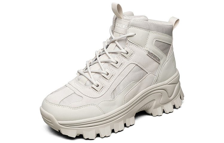 Lookbook (W) Skechers Street Blox High 'Putih Susu' 155260-OFWT