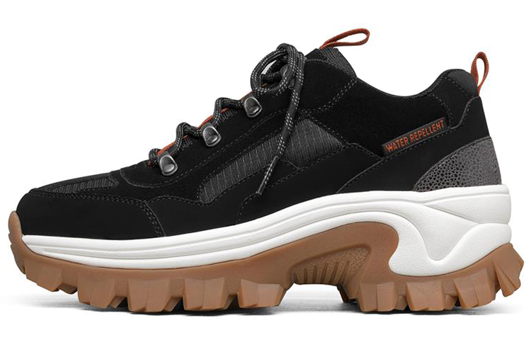 (Women) Skechers Street Blox Low-Top Black/White 155255-BLK