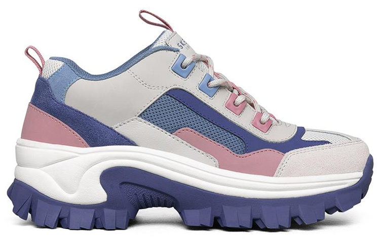 Order (W) Skechers Street Blox Low-Top Blau/Rosa/Grau 155256-BLMT