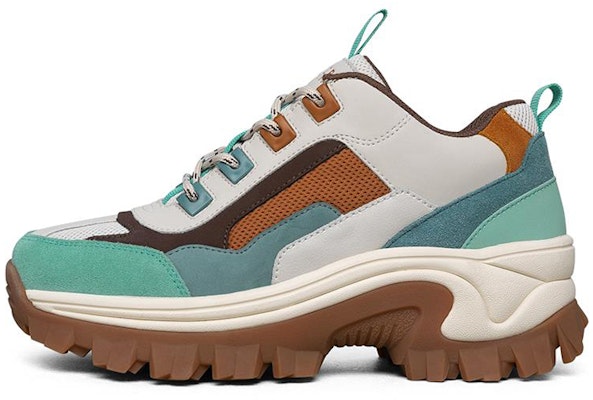 (Women) Skechers Street Blox Low-Top Green/Brown/Grey 155256-NTMT Buy (Women) Skechers Street Blox Low-Top Green/Brown/Grey 155256-NTMT