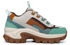Order (W) Skechers Street Blox Low-Top Hijau/Coklat/Kelabu 155256-NTMT