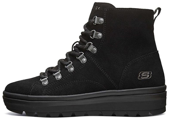 (Women) Skechers Street Cleats 2 'Black Casual Boot' 74124-BBK Buy (Women) Skechers Street Cleats 2 'Black Casual Boot' 74124-BBK