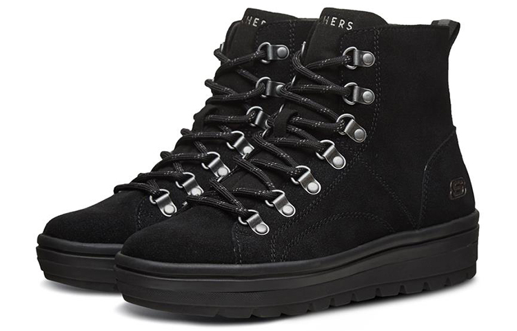 Lookbook (Women) Skechers Street Cleats 2 'Black Casual Boot' 74124-BBK