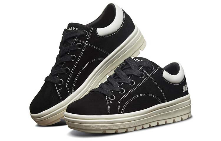 Lookbook (W) Skechers Street Cleats 2 'Black Platform' Sepatu Platform Hitam 73999-BLK