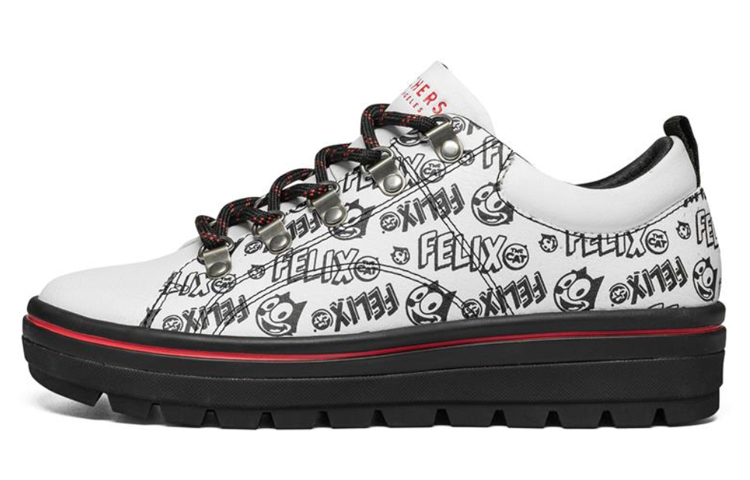 (Women) Skechers Street Cleats 2 Sneakers Black/White 155053-WBK