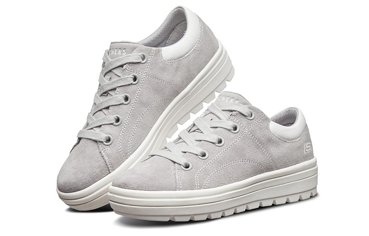 Lookbook (W) Skechers Street Cleats ''Gris Baskets Décontractées Basses'' 73999-GRY