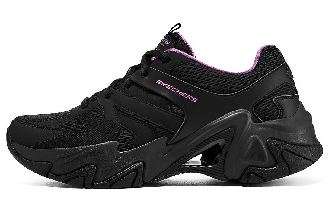 (Women) Skechers Street Low 'Black Purple' 177980-BKPR
