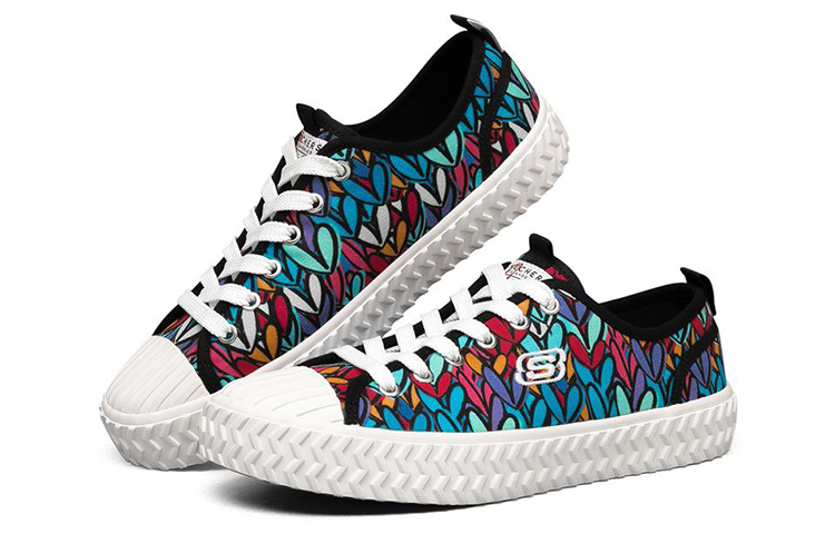Lookbook (W) Skechers Street Trax ''Schwarz Blau Rot'' 155510-BKMT
