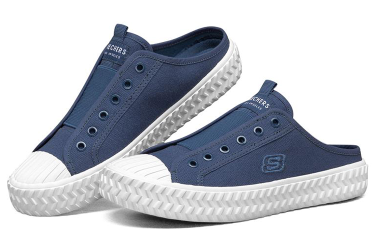 Lookbook (W) Skechers Street Trax 'Biru Putih' 155386-NVY