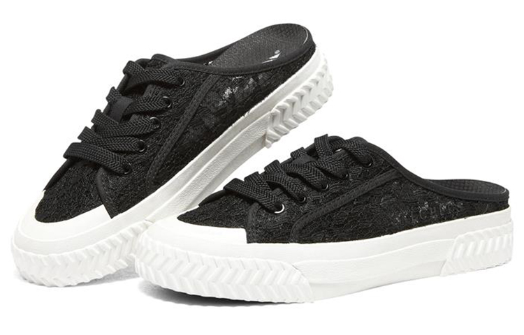 Lookbook (W) Skechers 街头 Trax 高帮黑色懒人鞋 177031-BLK