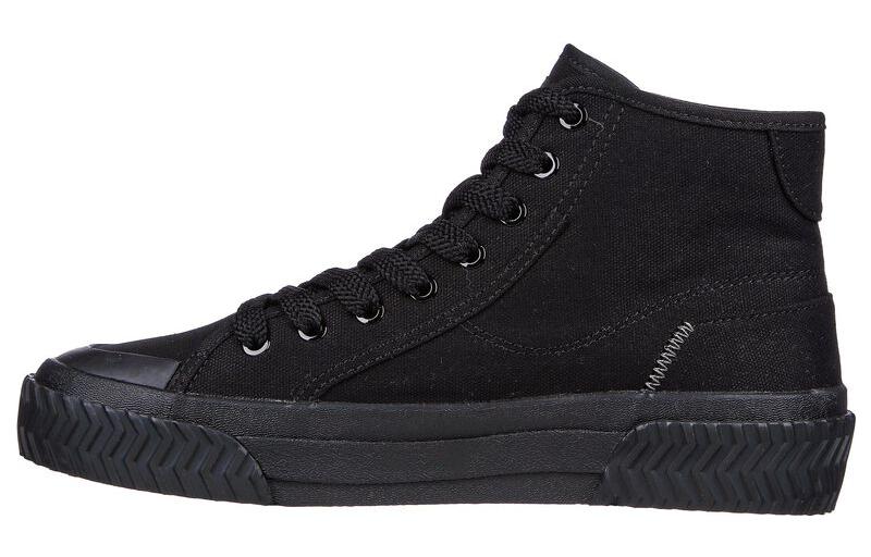 (Women) Skechers Street Trax Hi 'Tread High - Black Canvas' 177045-BBK