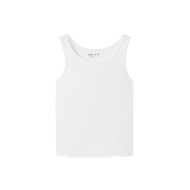 (Women) Skechers Stylish Simple Solid White Tank Top - 000Q L225W246-000Q