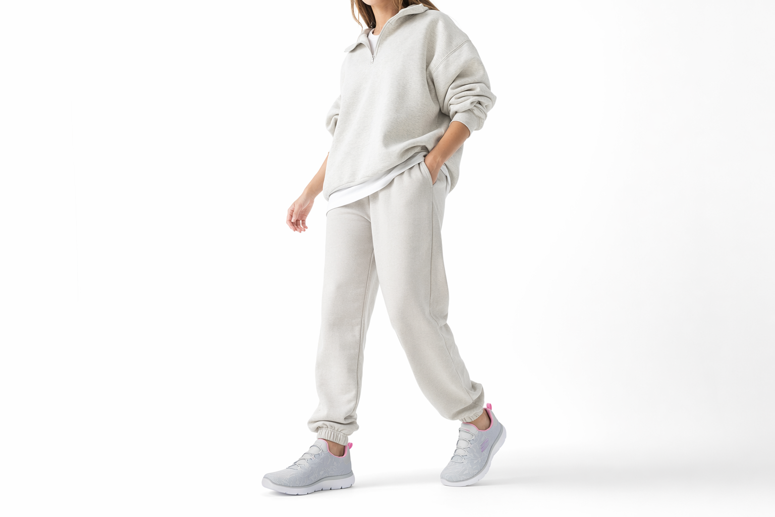 Order Skechers Summits - 品味佳 防滑耐磨透氣 低筒 跑步鞋 女款 灰粉