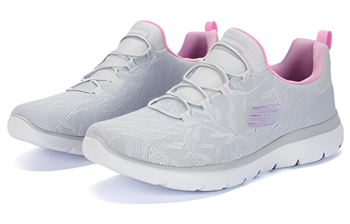 Shop Skechers Summits - 品味佳 防滑耐磨透氣 低筒 跑步鞋 女款 灰粉