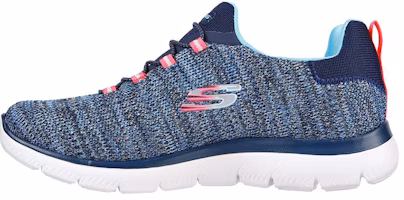 (Women) Skechers Summits 'Flyness Blue White' 149213-NVMT (Women) Skechers Summits 'Flyness Blue White' 149213-NVMT