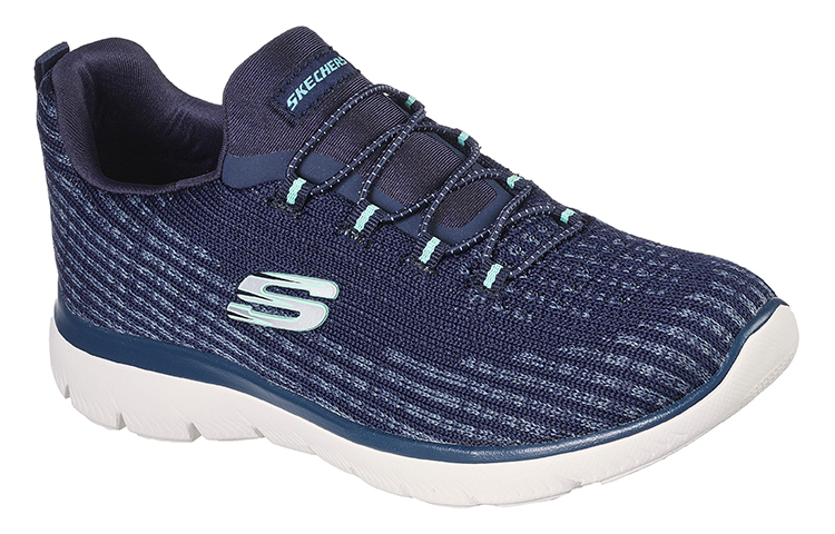 Lookbook Skechers Summits Cool Dash 低幫 跑步鞋 女款 藍白色