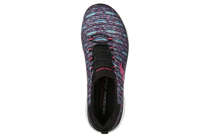 Lookbook (W) Skechers Summits Kasut Larian Rendah Hitam/Ungu 149525-BKMT