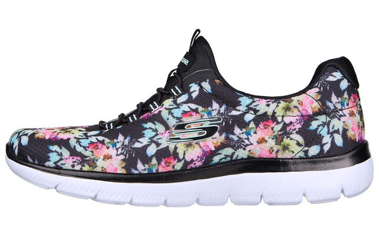 (Women) Skechers Summits Low 'Black Multicolor Floral Print' 149932-BKMT