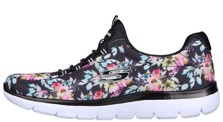 (Women) Skechers Summits Low 'Black Multicolor Floral Print' 149932-BKMT Buy (Women) Skechers Summits Low 'Black Multicolor Floral Print' 149932-BKMT