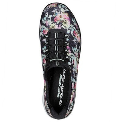 (W) Skechers Summits Rendah 'Hitam dengan Cetak Bunga Multicolor' 149932-BKMT Shop (W) Skechers Summits Rendah 'Hitam dengan Cetak Bunga Multicolor' 149932-BKMT