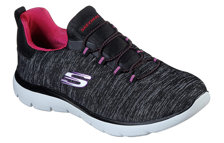 Lookbook Skechers 女士 Summits Quick Getaway 低筒運動鞋 女款 黑白色