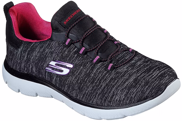 Skechers 女士 Summits Quick Getaway 低筒運動鞋 女款 黑白色 Lookbook Skechers 女士 Summits Quick Getaway 低筒運動鞋 女款 黑白色