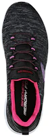 Shop Skechers 女士 Summits Quick Getaway 低筒運動鞋 女款 黑白色