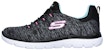 (W) Skechers Summits Quick Getaway 'Kelabu Biru' 12983-BKLB