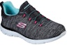 Lookbook (W) Skechers Summits Quick Getaway 'Kelabu Biru' 12983-BKLB